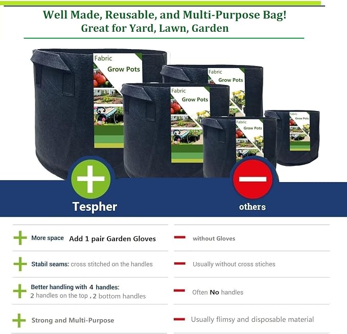 400 Gallon Big Raised Garden Bed Bag (70x24 inch) Large Plant Grow Bag for Tomato,Potato Planter,Herbs Veggies Planter,Flower Bed,Plant Container,Yard Waste,Lawn Debris,Leaf Bag with Gardening Gloves