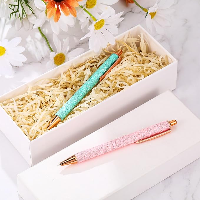 Epakh 2 Pieces Weeding Pen Vinyl Pen Pin Weeding Tool Fine Point Glitter Metal Vinyl Air Release or Car Puncturing Installation Retractable Craft Tool for DIY(Pink, Lake Blue)