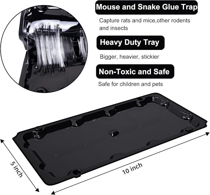 20 Pack Sticky Mouse Trap Rat Traps Indoor, Peanut Taste Pheromone Mouse Traps Indoor for Home, Glue Sticky Traps for Mice and Rats, Snake(Large Size)