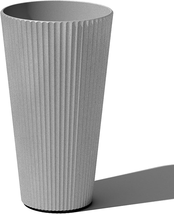 Veradek Demi Series Tall Planter for Porch, Patio, Backyard | Durable Plastic-Stone Composite Material | Modern Décor for Tall Plants, Grasses
