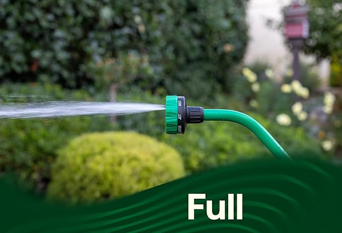 Rain Bird TRNZL8PWAND16 16" Watering Wand Garden Hose Nozzle, Front Trigger, Carbon Fiber Texture, 8-Pattern