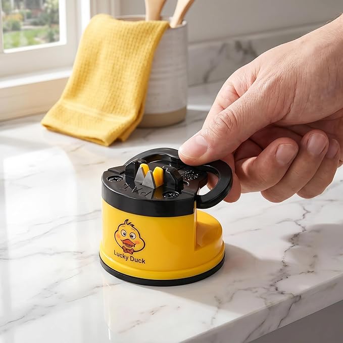 Hands Free Knife Sharpener，with suction cup，portable，tungsten Carbide，quick Sharpening，suitable for home use, camping, hiking