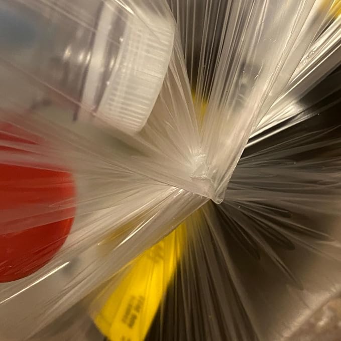 TYPLASTICS 20-30 Gallon Clear Trash Bags 30" x 37" High Density Can Liners Case of 500 for Office, Outdoor, Recycling, Industrial and Commercial