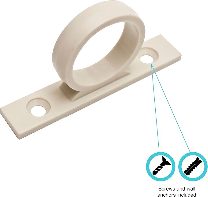 Dura Faucet DF-SA155-BQ RV Shower Hose Guide Ring, Mounting Screws Included (Bisque Parchment)