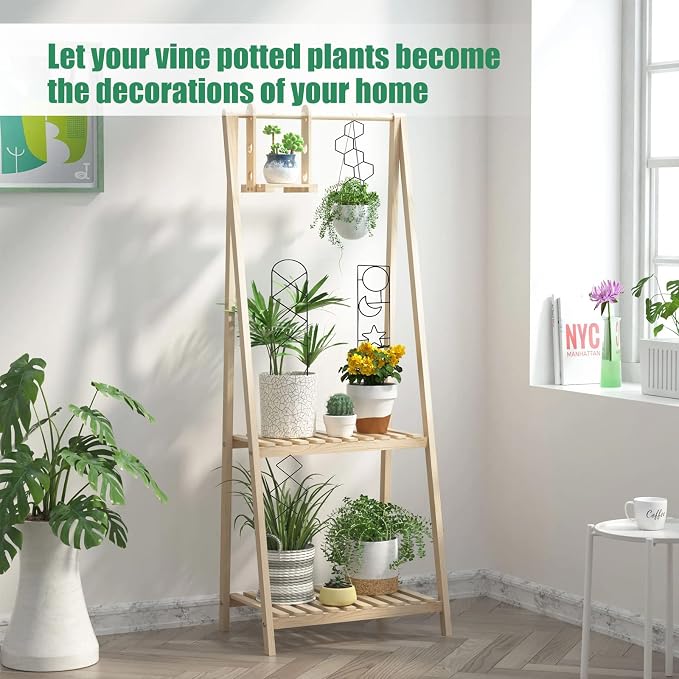 Wellsign Plant Trellis for Climbing Plants Indoor, 15.94Inch Small Garden Metal Houseplant Trellis for Potted Plants Outdoor with 4 Patterns for Vine Ivy Flower Plant Support Lover Gifts Lattice