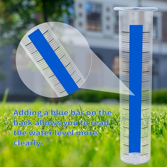 TBWHL Rain Gauge Outdoor, 7-inch Plastic Rain Gauge, Freeze Proof Outdoor Rain Gauges Replacement Tube for Garden Yard,Easy to Read, Rain Gauges Outdoors Best Rated, 2 Pcs Tubes with 1 Clean Brush
