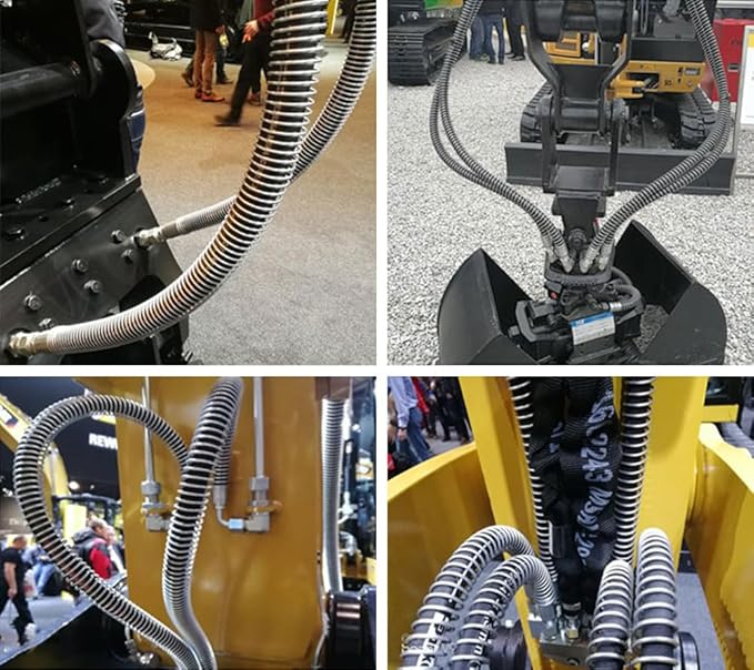 Electriduct 1.25" Steel Spring Guard Flexible Pipe Hose Protector Metal Spiral Wrap Armor Cover - 31mm - 10 Feet