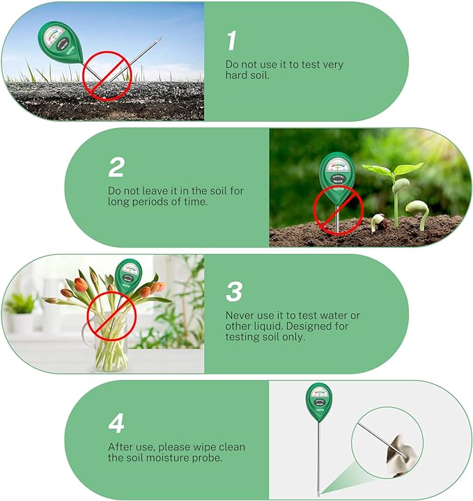 apine Soil Moisture Meter,Plants Moisture Meter,Plant Water Meter for Indoor/Outdoor Plants,Hydrometer for Plants（Green）