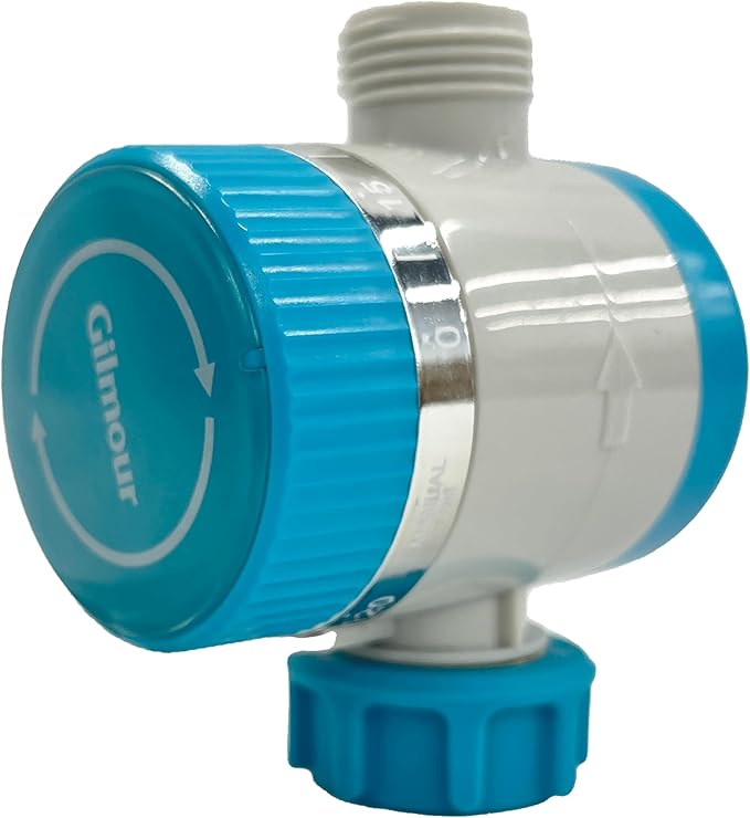 Gilmour Single Outlet Mechanical Water Timer for Garden Hose, Irrigation Timer for Sprinklers and Drip Lines, Blue