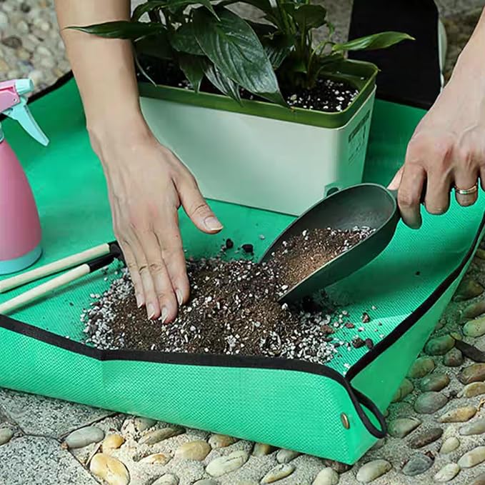 FANTIAN Repotting Mat for Indoor Plants, 26.8" X 26.8" Waterproof Succulent Potting Mat, Foldable Reusable Soil Change Mat Gardening Planting Mat - Gifts for Plant Lovers