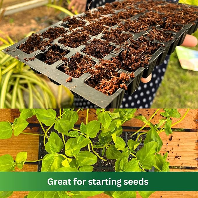 Premium Coco Coir by PlantoCare – Professional Grade Coconut Coir Growing Medium, pH Neutral & Low EC – Ideal for Seed Starters, Potting Mix, Hydroponics & Houseplants [5 Bricks of 650 Grams Each]