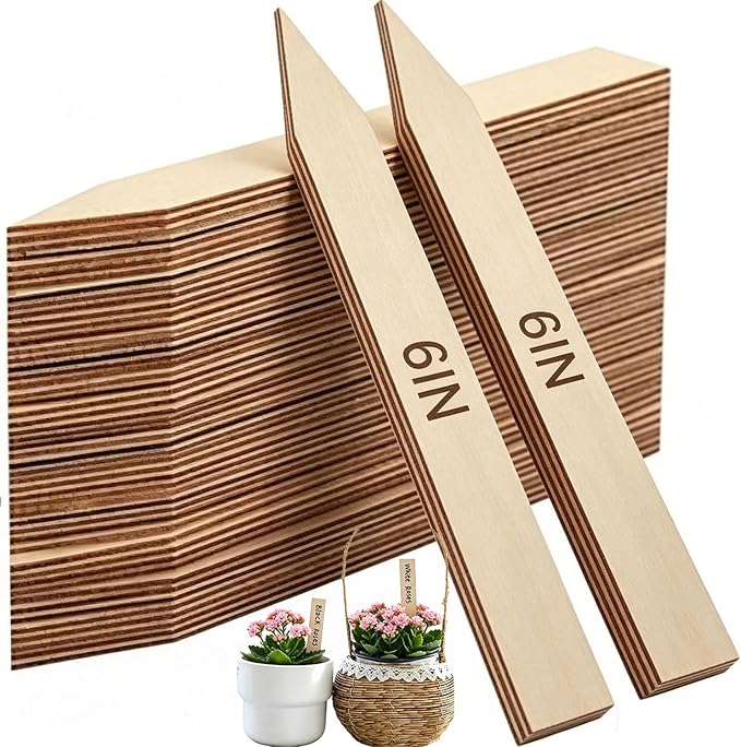 30PCS Plant Labels,6IN Wooden Plant Markers,Garden Label Stakes,Garden Markers for Plants Outdoor,Plant Tags Stakes，Garden Tags for Outdoor Plants Waterproof，Gardening Supplies