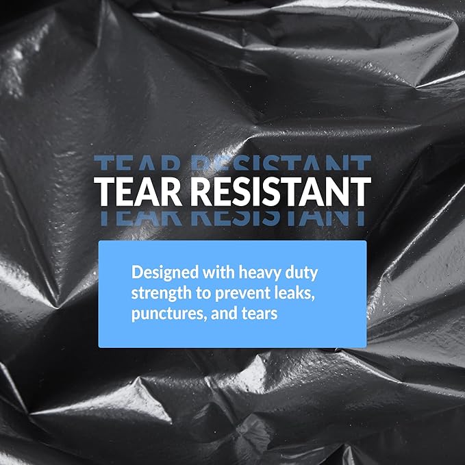 Reli. 40 to 45 Trash Bags Heavy Duty | 50 Trash Bags | Super Sizeable for Serious Garbage Cleanup (Black)