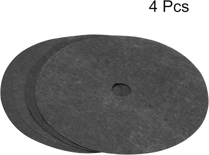 MECCANIXITY Tree Mulch Ring 20.5" Nonwoven Tree Protector Mat Plant Cover for Weed Control Round Weed Barrier Black 4 Pack