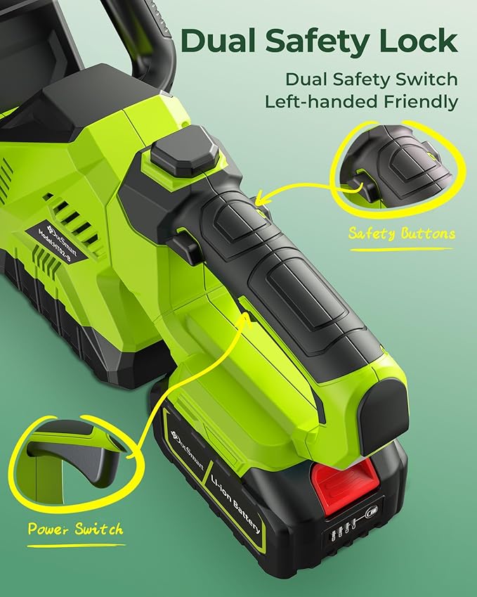 20'' Hedge Trimmers Cordless with 2pcs 4000mAh Battery, Brushless Electric Bush Clipper with Rechargeable Batteries, 3000RPM 180° Rotatable Head, 2/3'' Blade Gap Green,Gifts for Father’s Day