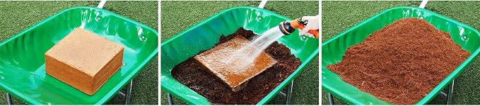 PlantBest Compressed Coconut Coir Block 11 lb – Expands to 64 Quarts and Up to 2.65 Cubic Feet, Coco Coir Growing Medium, Peat Moss Alternative for Potting Soil, Garden Soil, Raised Beds