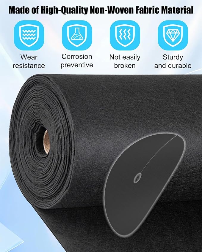 8PCS 32.2In Weed Barrier Mats, Non-Woven Tree Mulch Ring Thickened Reusable Tree Protector Mat for Landscape Weed Control Plant Root Protection, Landscaping Plant Cover