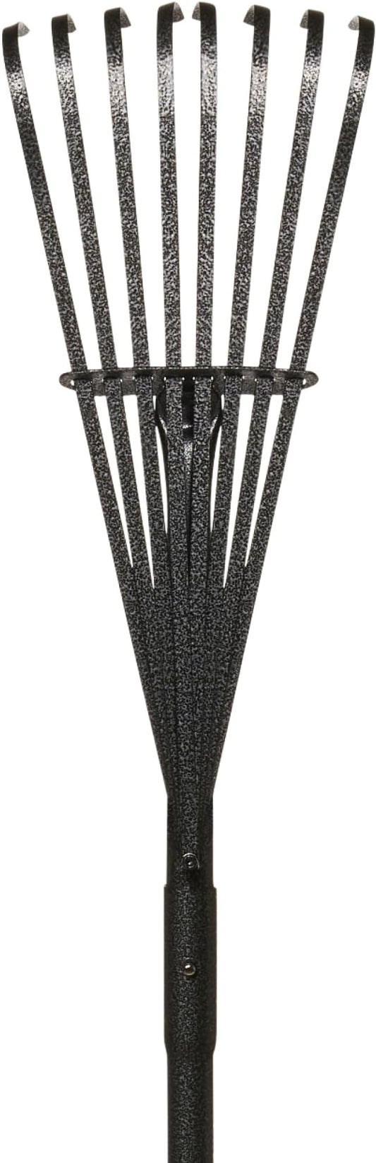 Yard Butler ILT-8 World’s Greatest Rake 8” Wide Shrub Rake Garden Rake for Lawncare - Convenient Garden Cleaning Accessory - Lightweight Wooden Handle - Steel Tines - Easy to Maneuver