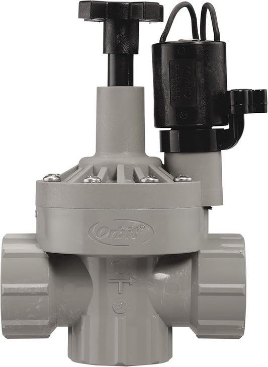 Orbit 57020P 1" FPT 100 Series Automatic Inline/Angle Sprinkler Valve with Flow Control