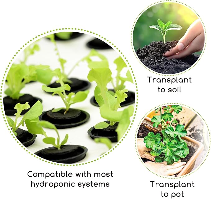 Grow Sponges 50 Pack, Replacement Root Growth Sponge Seed Starter Pods Refill Fit for Aerogarden iDOO, and Other Indoor Hydroponic Garden Systems