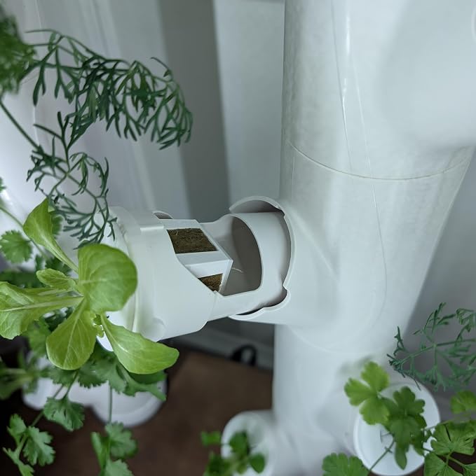 Grow Cubes for Hydroponic System/Compatible with Gardyn (10 Grow Cubes / 10 White caps)