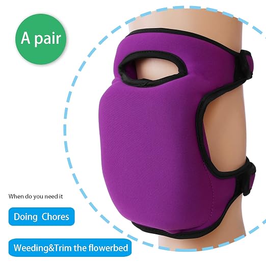 PURFUN Home Garden Knee Pads Ultra Thick Soft Memory Foam Kneeler Knee Protection Cushion Adjustable Knee Braces Kneepads for Gardening Cleaning Kneeling Scrubbing Floors Working