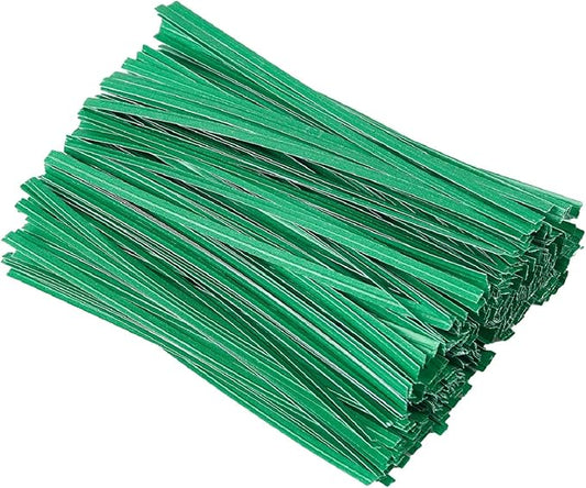 Tangyinrd 1000 Pcs 5" Green Twist Ties, Plant Ties Cable Ties Reusable Bread Ties for Party Cello Candy Coffee Treat Bags Cake Pops