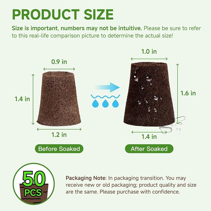 50 Pack Round hydroponic Growth Sponge, Suitable for Indoor and Outdoor hydroponic Gardens, Seed Germination, Plant Rooting, Vegetable Cultivation, Flower Arrangement