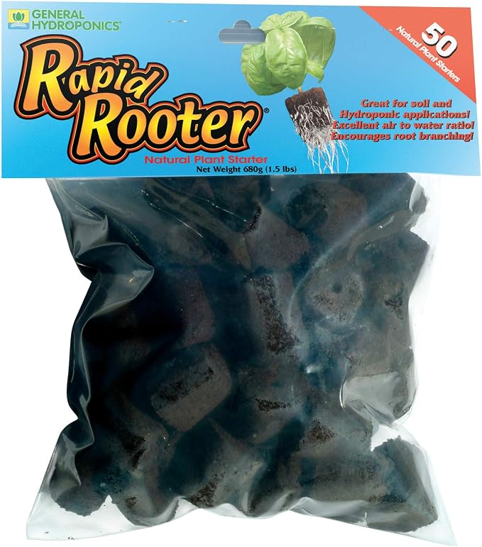 General Hydroponics GH3253 Rapid Rooter Replacement Plugs 50 Count (Pack of 12)