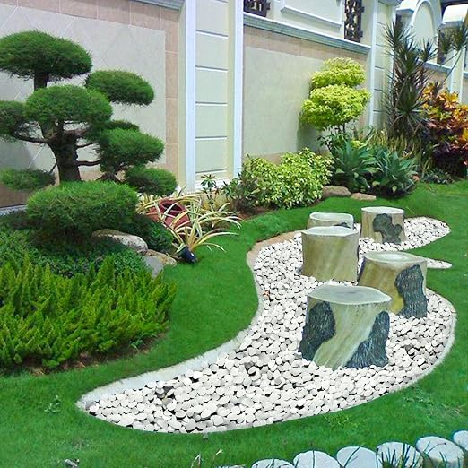 NAMTSO Glow in The Dark Rocks Outdoor, 500 pcs White Solar Rocks for Landscaping, Outdoor Decor Glow in The Dark Stones, Glowing Pebbles for Garden Backyard Patio Lawn Pond Fish Tank Aquarium Decor