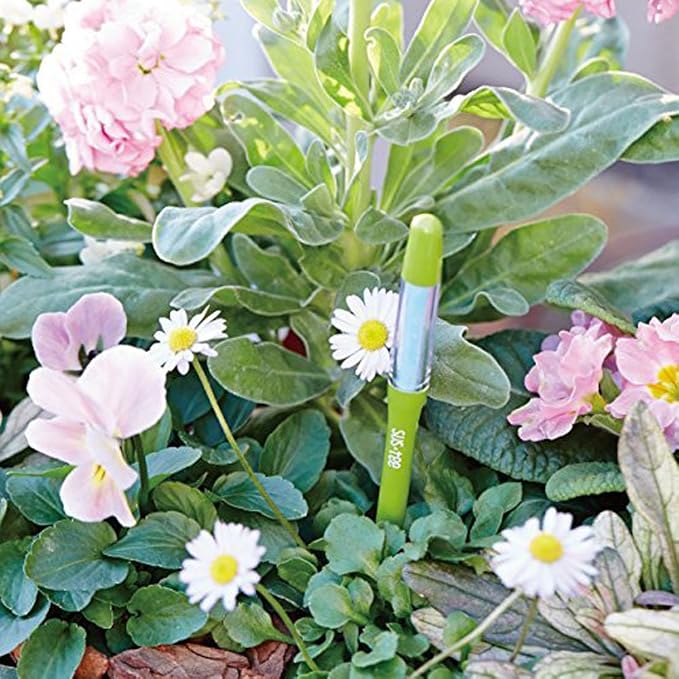 Sustee Aquameter (Green, Large, Refillable) - Plant Soil Moisture Meter, Sensor, Probe, Indicator - Best for Potted Plants