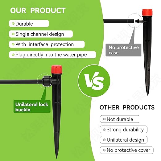 Vatony 20PCS Plant Self Watering Insert Spikes Device, Automatic Water Control System with Adjustable Drip Irrigation, Plastic, Special Feature: Automatic Watering
