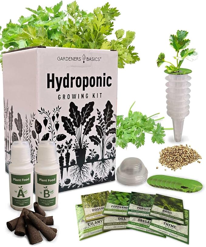 Gardeners Basics Hydroponic Herb Pods Grow Kit Compatible with Aerogarden & Lettuce Grow - 8 Varieties of Fresh Culinary Herbs Indoors and Outdoors Seeds, Aquaponic & Hydroponic Herb Seed Pod Kit