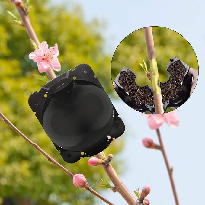 24 PCS Plant Root Growing Boxes Grafting Device, Reusable Plant Rooting Device Ball, High Pressure Propagation Ball Rooter Boxes for Garden (Medium)