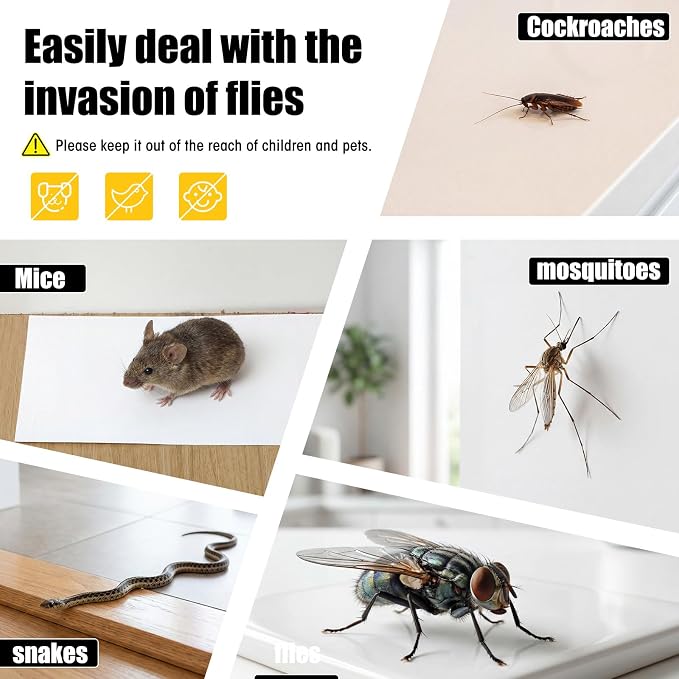 Qualirey 150 Pack Large Mouse Traps Bulk Strong Sticky Mouse Insect Glue Board Traps Green Indoor Home Sticky Pest Control Adhesive for Catching Rats Rodents Cockroaches Bugs, Unscented (Black)