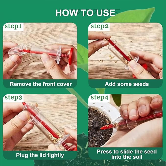 Seed Spreader 12PCS Sowing Seeds Dispenser Set Mini Seed Dispenser for Small Seeds Handheld Seed Planter Tool Seed Dibber Multifunctional Seed Spacer Gardening Tools