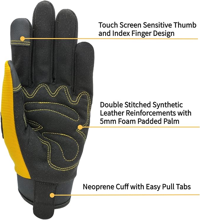 Gardening Gloves,Women Yard Work Garden Glove,Gifts | Thorn Proof,Puncture Resistant,Touchscreen,Gift,Leather,Spandex