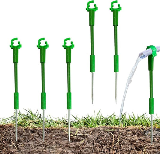 6PC 3/4” Hose Guides for Garden Decorative Hoder to Keep Hose off Grass,Outdoor Post Garden Support Water Sprinkler Stand Butler Gardening Supplies for Lawn Yard (Set C)