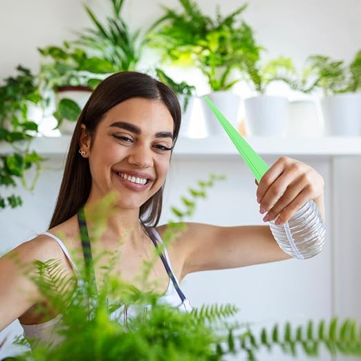 Operitacx Automatic Flower Waterer 16Pcs Self Watering Spikes Plastic Slow Drip Plant Waterer Compatible with 1 Inch Neck Bottles Indoor Outdoor Garden Irrigation