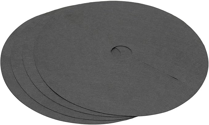 MECCANIXITY Tree Mulch Ring 24.4" Nonwoven Tree Protector Mat Plant Cover for Weed Control Round Weed Barrier Black 4 Pack