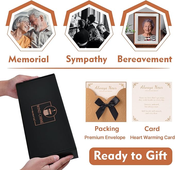 AMBOBE Memorial Sympathy Gifts for Loss of Son, 32" Memorial Wind Chimes for Loss of Son Sympathy Gifts, Remembrance/Bereavement Gifts for Loss of Son, Windchimes in Memory of Son
