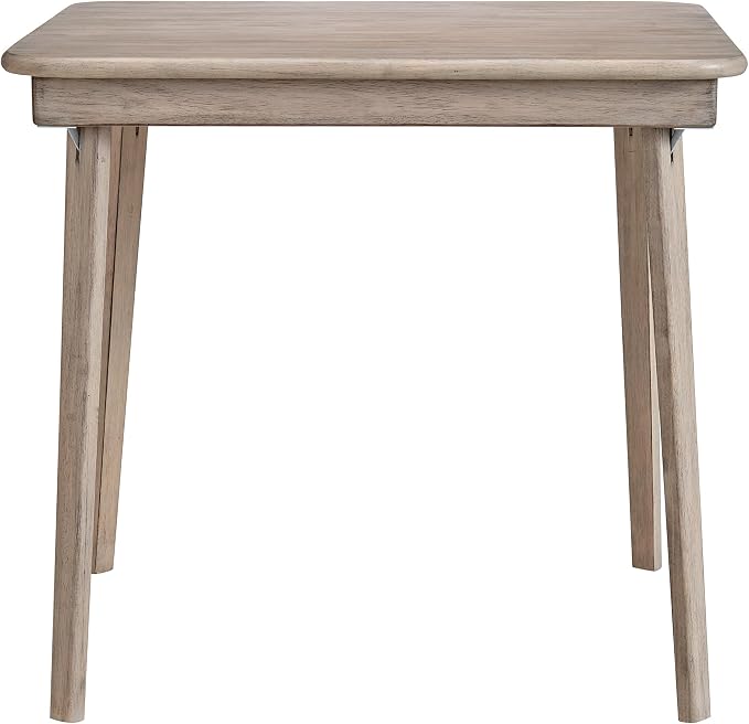 Stakmore Classic Straight Edge Square Folding Card Table 32x32 - No Assembly Wooden Foldable Card Table, Bridge, Board Game, Steel Mechanism, Folding Legs, Space-Saving, Driftwood Frame