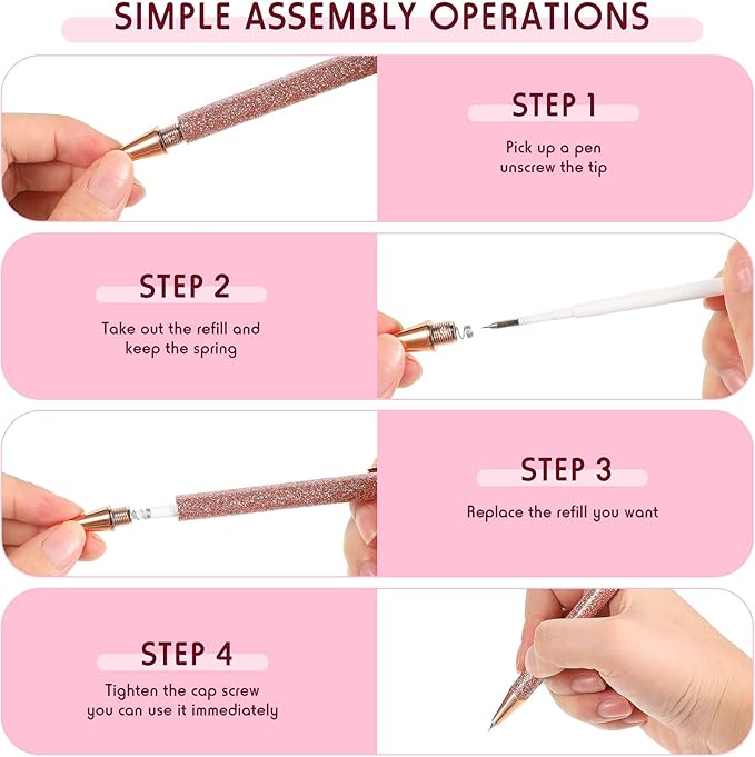 Epakh 2 Pieces Weeding Pen Vinyl Pen Pin Weeding Tool Fine Point Glitter Metal Vinyl Air Release or Car Puncturing Installation Retractable Craft Tool for DIY(Black, Gold)