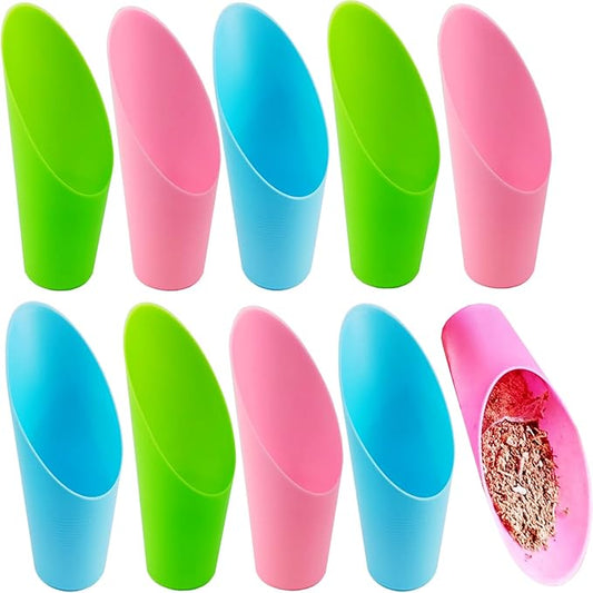 ROYHOO 9PCS Bonsai Soil Scoop Plastic Succulent Soil Scoop Indoor Plants Little Small Potting Shovel Bucket Shovel for Garden Planting