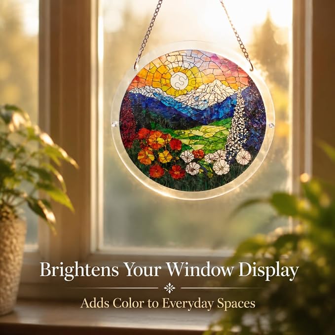 Acrylic Suncatcher Puzzle, 83 Pieces Unique Butterflies Sun Catcher Puzzle Kit for Doors Garden and Window Hanging, Colorful Hanging Light Catcher Decor, DIY Suncatcher Kits for Adults, 7.4 in
