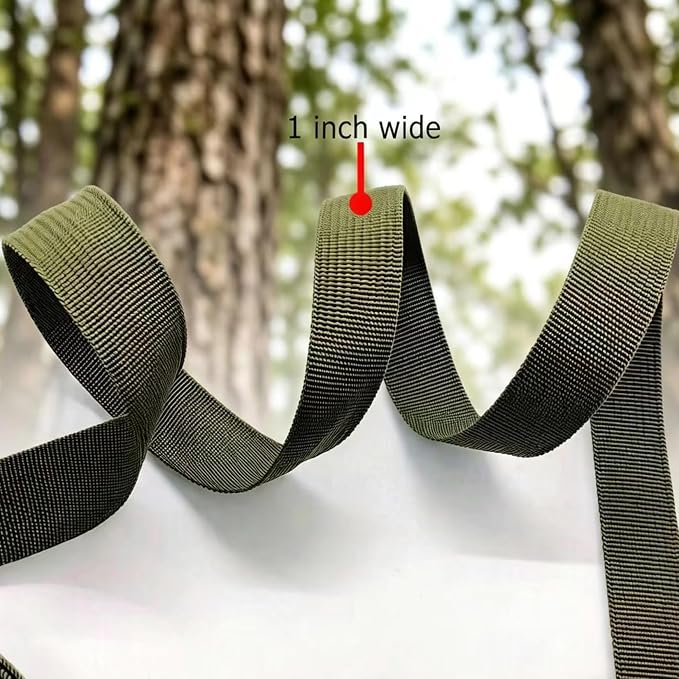 1 Roll 65.6 Feet Tree Tie for Plant Support Garden Strap 1 Inch Width Staking and Guying Material 1,800 Lbs Strength (Army Green)