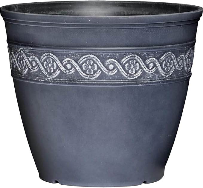 Classic Home and Garden by Growscape Corinthian Planter Pot(10" Storm Gray)