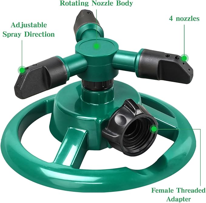 Sprinklers for Yard, Water Sprinkler for Lawn, 360 Degree Rotating Lawn Sprinkler for Yard Large Area, Sprinklers for Kids, Pets Playing