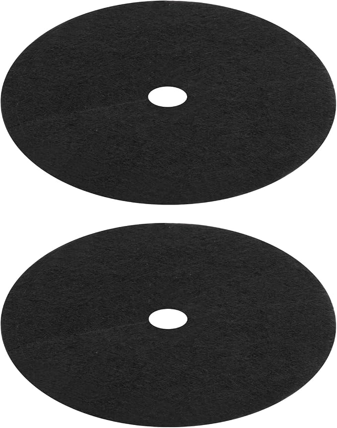 M METERXITY 2-Pack Non-Woven Tree Mulch Ring, 20.5 Inch Reusable Tree Protector Mat W 12 Garden Stakes for Landscape Control Plant Root Protection Tree Ring Weed Fabric Cover [Black]