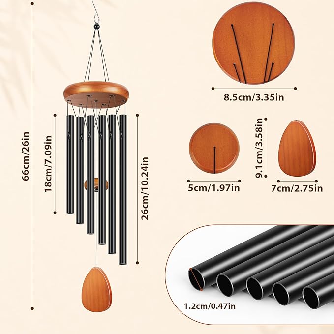 Winzwon Wind Chimes for Outside House Warming Gifts for Women, New Home Gift Men, Outdoor Gifts for Neighbor Hotness Parents Garden Aluminum Hanging Metal Windchimes Outdoors for Patio Porch Yard